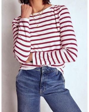 Boden Olivia Long Sleeve Breton - Blue