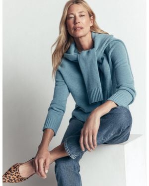 Boden Marta Pullover Aus Merinowolle Mit Rundhalsausschnitt - Blau