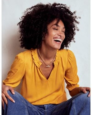 Boden Ria Short Sleeve Top - Orange