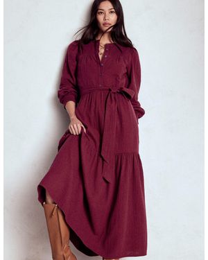 Boden Cecily Double Cloth Midi Dress - Purple