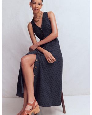 Boden Catherine Broderie Dress - Blue