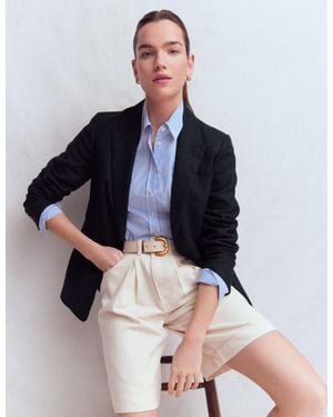 Boden Stamford Linen Blazer - Blue