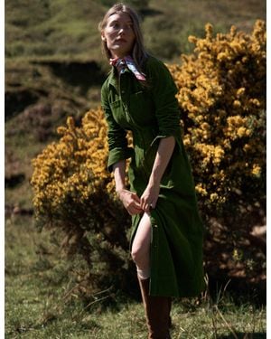 Boden Amanda Cord Midi Dress - Green
