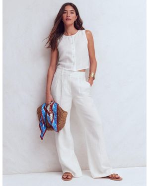 Boden Andrea Linen Shell Top - White