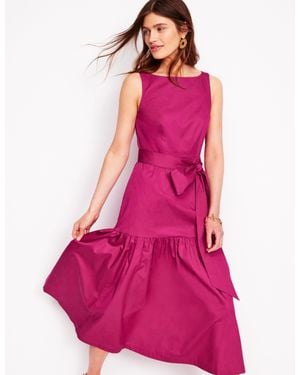 Boden Deep Tier Fit & Flare Dress - Pink