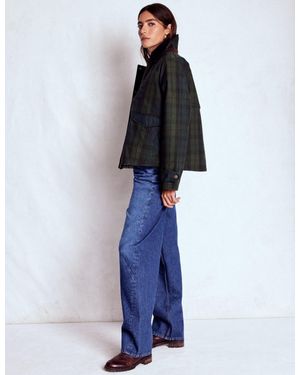 Boden Raglan Wax Jacket - Blue