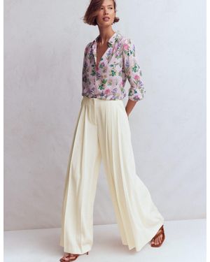 Boden Regent Wide Leg Pants - White