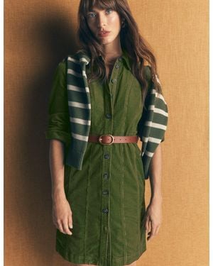 Boden Rhoda Cord Short Dress - Green