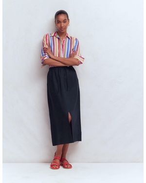 Boden Layla Linen Skirt - Blue