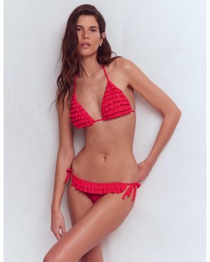 Boden Bikinihose Mit Rüschen - Rot