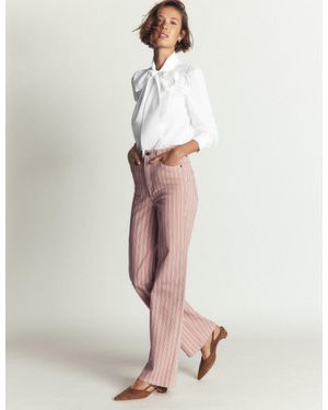 Boden Clara Tie Neck Shirt - White