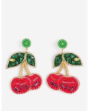 Boden Beady Motif Earrings - Green