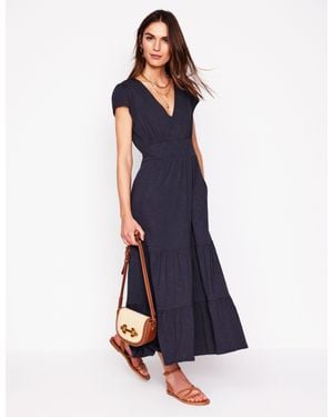 Boden Eloise Tiered Jersey Dress - Blue