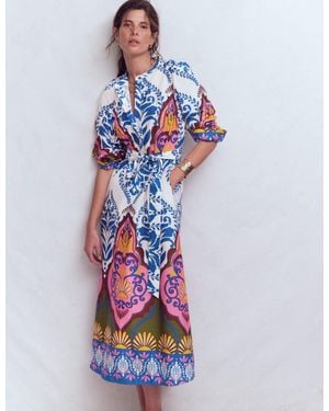 Boden Ava Cotton Midi Dress - Black