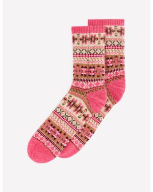 Boden Fair-Isle-Socken - Pink
