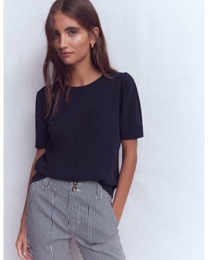 Boden Sophie Puff Sleeve T-Shirt - Blue