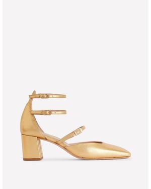 Boden Multi Strap Block Heel Pump - Natural