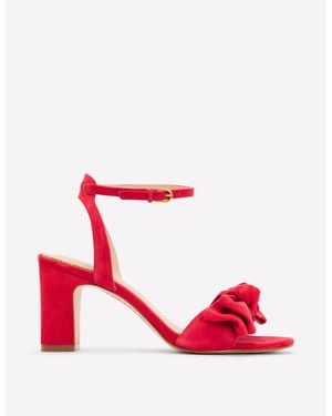 Boden Bow Heeled Sandals - Red