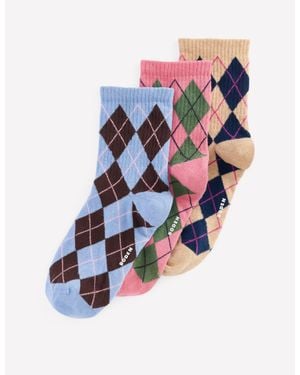 Boden Argyle Socks 3-Pack - Multicolour