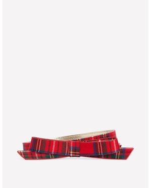 Boden Skinny Bow Belt - Red