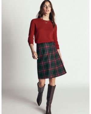 Boden Vera Double Buckle Kilt - Red