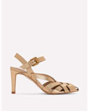 Boden Slotted Strap Heeled Sandals - Natural