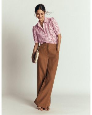 Boden Penelope Lace Shirt - Pink