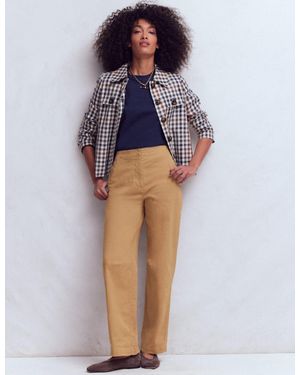 Boden Barrel Leg Chino Pants - Blue