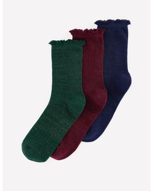 Boden Glitzersocken Im 3Er-Pack - Blau