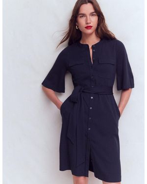 Boden Front Pocket Ponte Dress - Blue