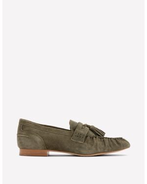 Boden Soft Ruched Loafers - White