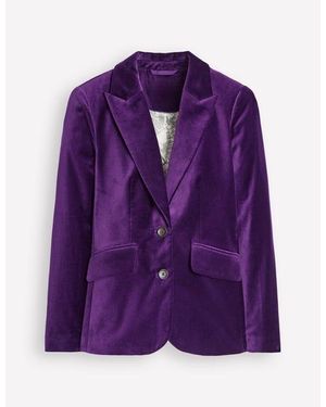Boden Marylebone Velvet Blazerviola - Purple