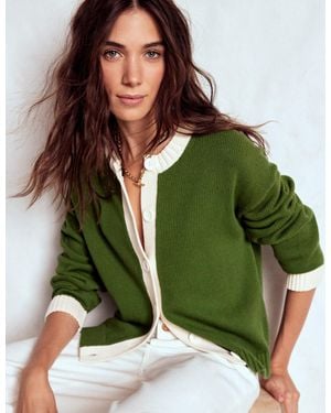 Boden Jemma Chunky Cotton Cardigan - Green
