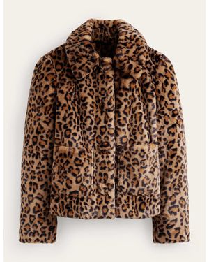 Boden York Faux-fur Coat - Brown