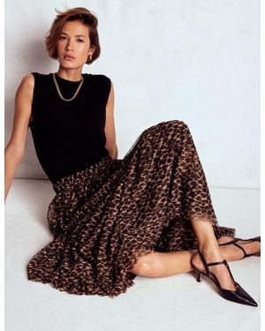 Boden Anna Tulle Midi Skirt - Blue