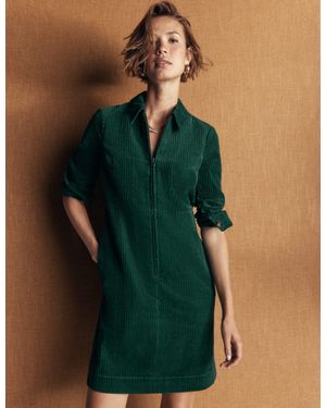 Boden Bronte Cord Short Dress - Green