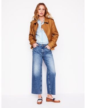Boden High Rise Straight Crop Jeans - Blue