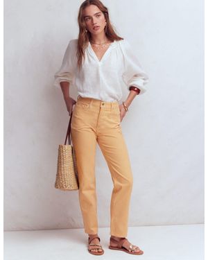 Boden High Rise Straight Jeans - Gray