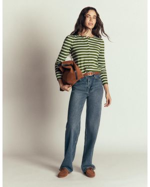 Boden Iris Puff Sleeve Mariner - Green