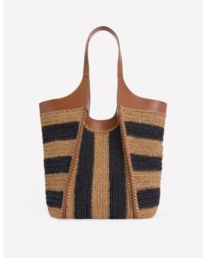 Boden Straw Tote - Blue