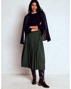 Boden Josephine Kilt Midi Skirt - Blue