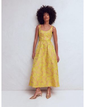 Boden Scoop Neck Fit And Flare Dress - Multicolour