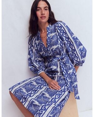 Boden Octavia Cotton Dress - Blue