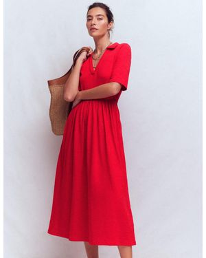 Boden Aria Collared Jersey Dress