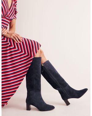 Boden Erica Knee High Leather Boots - Blue