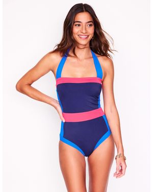 Boden Santorini Halterneck Swimsuit - Blue