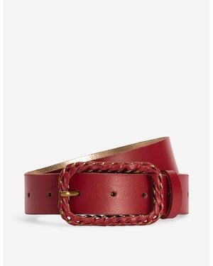 Boden Plait Hardware Belt - Red