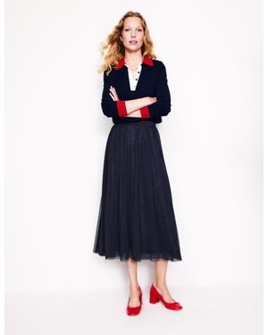 Boden Isabella Tulle Midi Skirtnavy - Blue