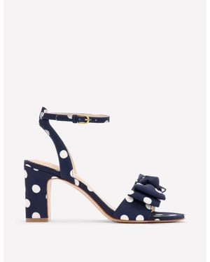 Boden Bow Heeled Sandals - Blue