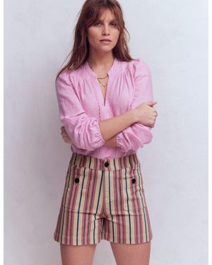 Boden Primrose Denim Shorts - Purple